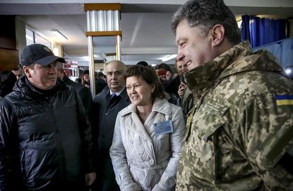 Президент в день выборов посетил Краматорск, 26 октября 2014 года4.jpg