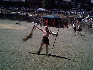 Gladiator fight in Chester Amphitheatre - geograph.org.uk - 58869.jpg