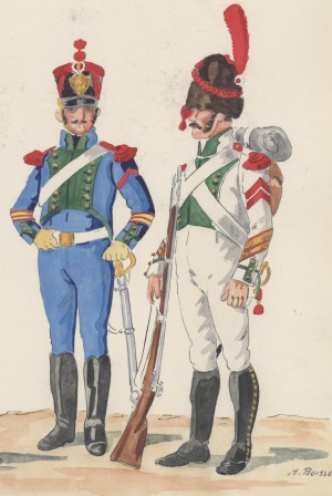 12 полк 1814 - 1815. капрал артиллерии и сержант-майор гренадер.jpg