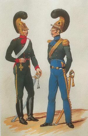 Солдаты 4-го и 5-го поклов шеволежер-улан согласно регламенту 1812.jpg