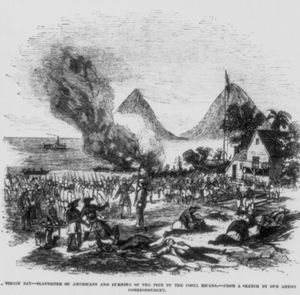 Costa Rican troops attacking William Walker at Rivas in 1856..jpg