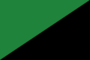 Darker green and Black flag.svg