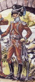Figure 5 chasseur de montagne officier en colback vers 1811 par J. Girbal.jpg