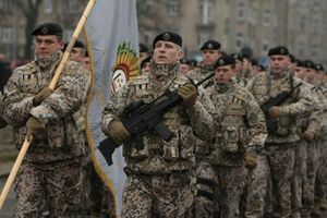 Soldier combat military field dress uniforms Latvia latvian army.jpg
