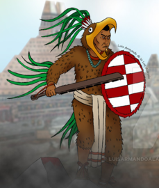Eagle warrior vs tlaxcalteca and spanish warrior by luisarmandoalarcon-dck99x31.png