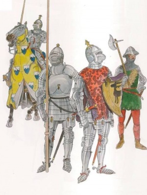Tropas aragonesas del reinado de Alfonso V el Magnánimo durante la Conquista de Nápoles. (1420-30).jpg