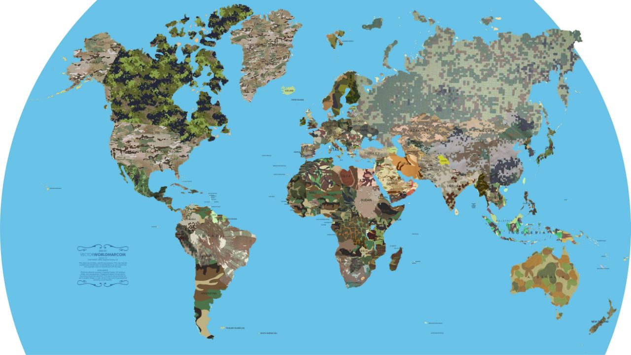 Карта камуфляжа почти всех стран, 2000-е гг.
