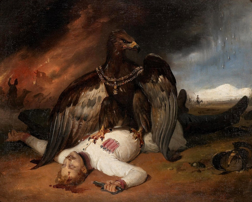 "Польский Прометей" — картина-аллюзия на польское восстание 1830 - 1831 гг., которое кроваво подавила Россия, представленная здесь в образе чёрного орла с регалиями.