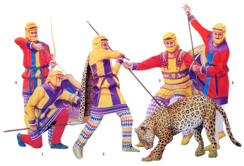 Персидские Бессмертные охотятся на леопарда, 333 г. до н. э.