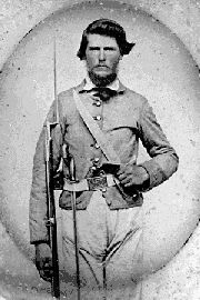 PVT George C. King, Co. B, 19th Alabama. Promoted to Lieutenant and, possibly, Captain. Wounded in the right hip at Chickamauga and in the right arm at Jonesboro GA. Survived the War..jpg