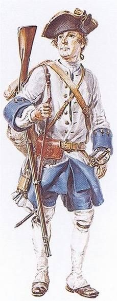 Soldier of the Compagnies franches de la Marine in New France, between 1750 and 1755.jpg