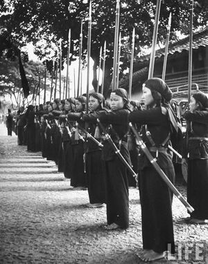 July 1948 - Hoa Hao women troops in training, in French Indo China..jpg