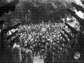I moschettieri del Duce presidiano l'ingresso della mostra rendendo omaggio a Mussolini 23.09.1937.jpg