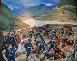 Third Nepal-Tibet War, 1855 - Royal Nepalese Army armed principally with.jpg