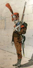 Fig 6 cie d'elite chasseurs de montagne 1810 1812 dessin Rene Louis.jpg