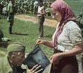 Украинская девушка дает попить советскому военнопленному. 1941 г.jpg
