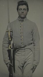 Pvt. Paris P. Casey, Co. I, 19th Alabama Infantry. Died in hospital in April 1862 after the Battle of Shiloh..jpg