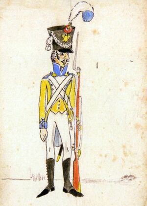 Фузилер еврейской роты бюргерской гвардии города Франкфурт-на-Майне, около 1812 г. .jpg