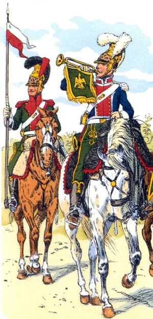 Улан и трубач элитной роты 1-го полка шеволежер-улан, 1812.jpg