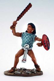 Aztec Defending with Macuahuitl in Green Tunic & Loincloth.jpg