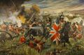 Бой между французскими кирасирами и британскими пехотинцами в битве при Ватерлоо..jpg