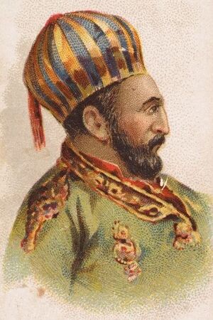 Amer Mahomed Yakoob Khan, Ruler of Afghanistan, from the Savage and Semi-Barbarous Chiefs and Rulers series (N189) issued by Wm. S. Kimball & Co. MET DPB871114.jpg