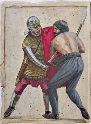 Римская техника боя с Трофея Траяна (Адамклиси). 109 г. н.э. 2.jpg