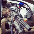Оператор скорострельного пулемета М134 вертолета Gazelle 4-го вертолетного полка сил специальных операций французской армии, 2019 г..jpg