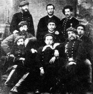Officers and men o f Argentina's Legion Militar battalion photographed c.1865.jpg
