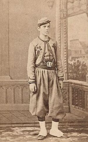Jules Marie Deluen (1849–1918) in Papal Zouave uniform in Nantes, France.jpg