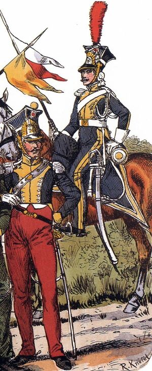Офицер и улан 9-го шеволежерско-уланского полка, 1813 - 1815 гг..jpg