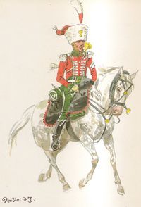25th Chasseurs a Cheval Regiment, Elite Company Trumpeter, 1812.jpg