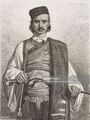 Man originally from the area around Cetinje, Montenegro, life drawing by Theodore Valerio (1819-1879), from Montenegro, by Charles Yriarte (1832-1898).jpg