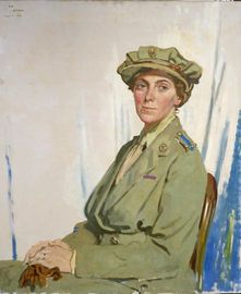 First Chief Controller, Queen Mary's Army Auxiliary Corps (QMAAC) in France, Dame Helen Gwynne-Vaughan, GBE. Art.IWMART3048.jpg