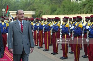 French President Jacques Chirac Arrival At The Airport And Welcoming By The Ouagadougou Population. On November 25, 2004 In Ouagadougou, Burkina Faso.jpg