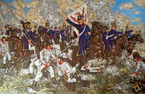 Acción del Combate de San Lorenzo, donde el Teniente Hipólito Bouchard captura la bandera realista.jpg