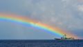 Радуга над кораблем USS Simpson (FFG-56), Атлантический океан, 13 сентября 2014 г..jpg