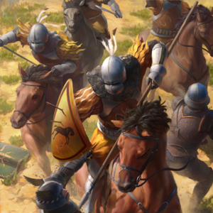 Gwent cardart unknown kaedweni heavy cavalry.png
