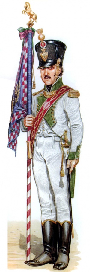 Младший лейтенант — знаменосец 5 линейного полка неаполь, 1811-14.jpg