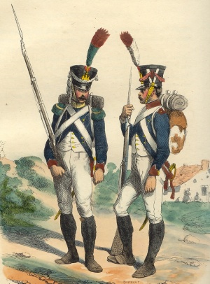Napoleon Guard Tirailleur and Voltigeur by Bellange.jpg