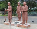 Statues of Susi, Livingstone, and Chuma in Livingstone Zambia, 2016..jpg