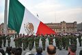 Every afternoon, a Mexican Army platoon lowers the monumental flag in Constitution Square or Zocalo.jpg