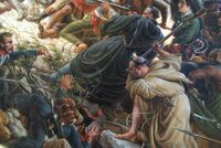 Католические монахи отбиваются от французких солдат во время битвы при Бургосе, Испания, 1808 г..jpg