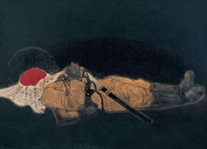 Щит Родины 1968 г. Картина японского военного художника, участника кампании в Китае с 1931 года и Второй мировой Кобаякава Шусея.jpg