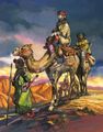 Marco Polo Crosses the Persian Deserts, from 'The Travels of Marco Polo', 1964By Ron Embleton.jpg