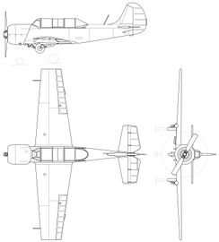 Yakovlev Yak-52 3-view line drawing.jpg