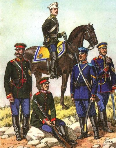 Чины полуэскадрона Гвардейский отряд почётного конвоя, 1877..jpg