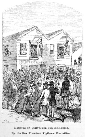 Hanging of Samuel Whittaker and Robert McKenzie, August 24, 1851.jpg