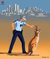 Австралийский полицейский арестовывает кенгуру, иллюстрация Гюндюза Агаева.jpg