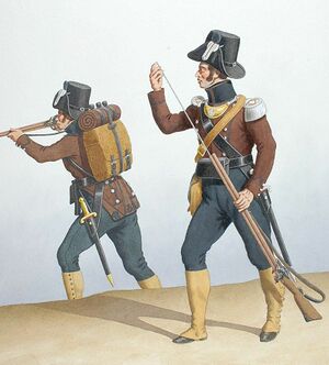 1815. Bataillons de Chasseurs Corses. Chasseur, Lieutenant (2e Bataillon).jpg